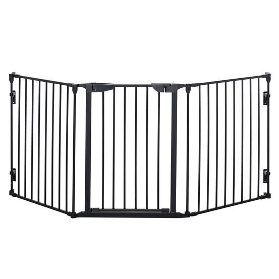 Barrière modulable chien métal maison extensible 3 panneaux 180cm noir - comfortxl pet living