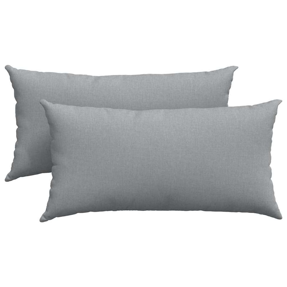 Coussins de canapé 2 pc tissu gris clair 80 x 40 cm