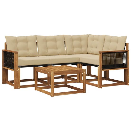Ensemble de canapés d'extérieur 5 pc naturel et beige