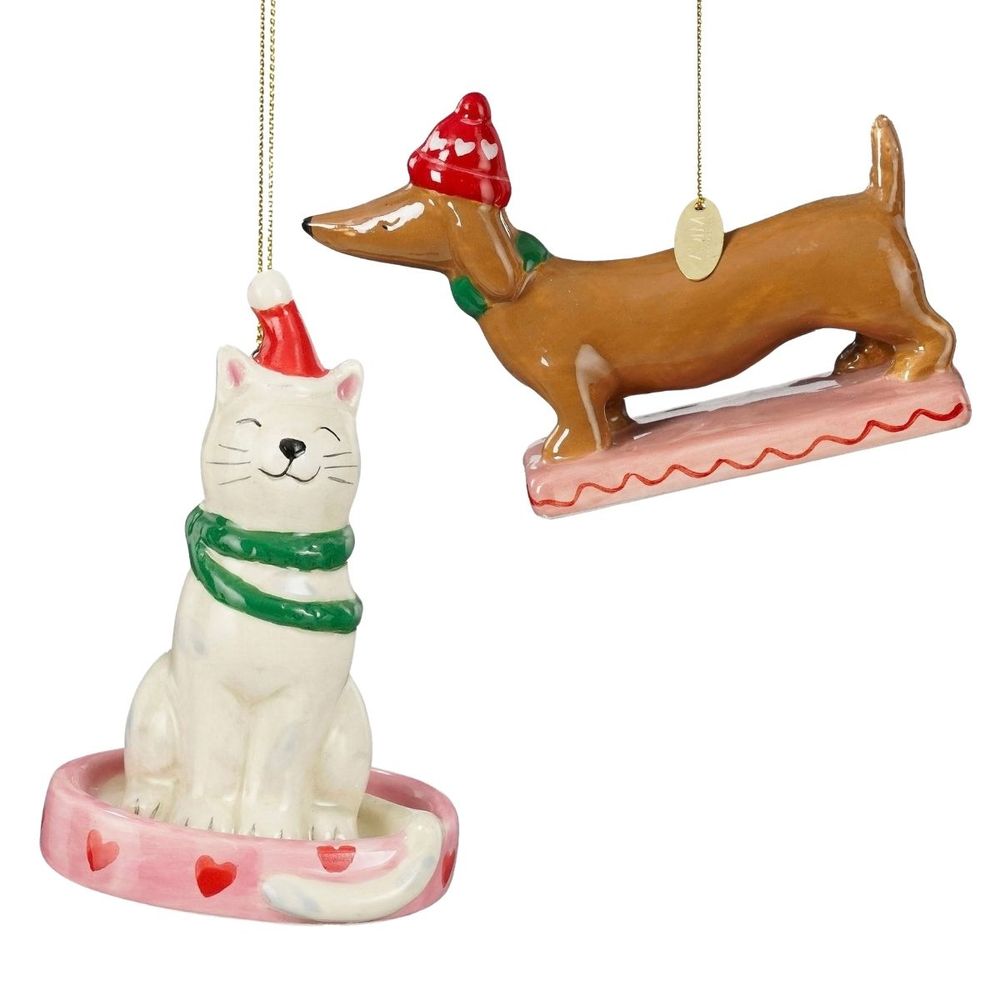 Babe de noël memike249/00209 set de 2 h8.5x4cm - brun
