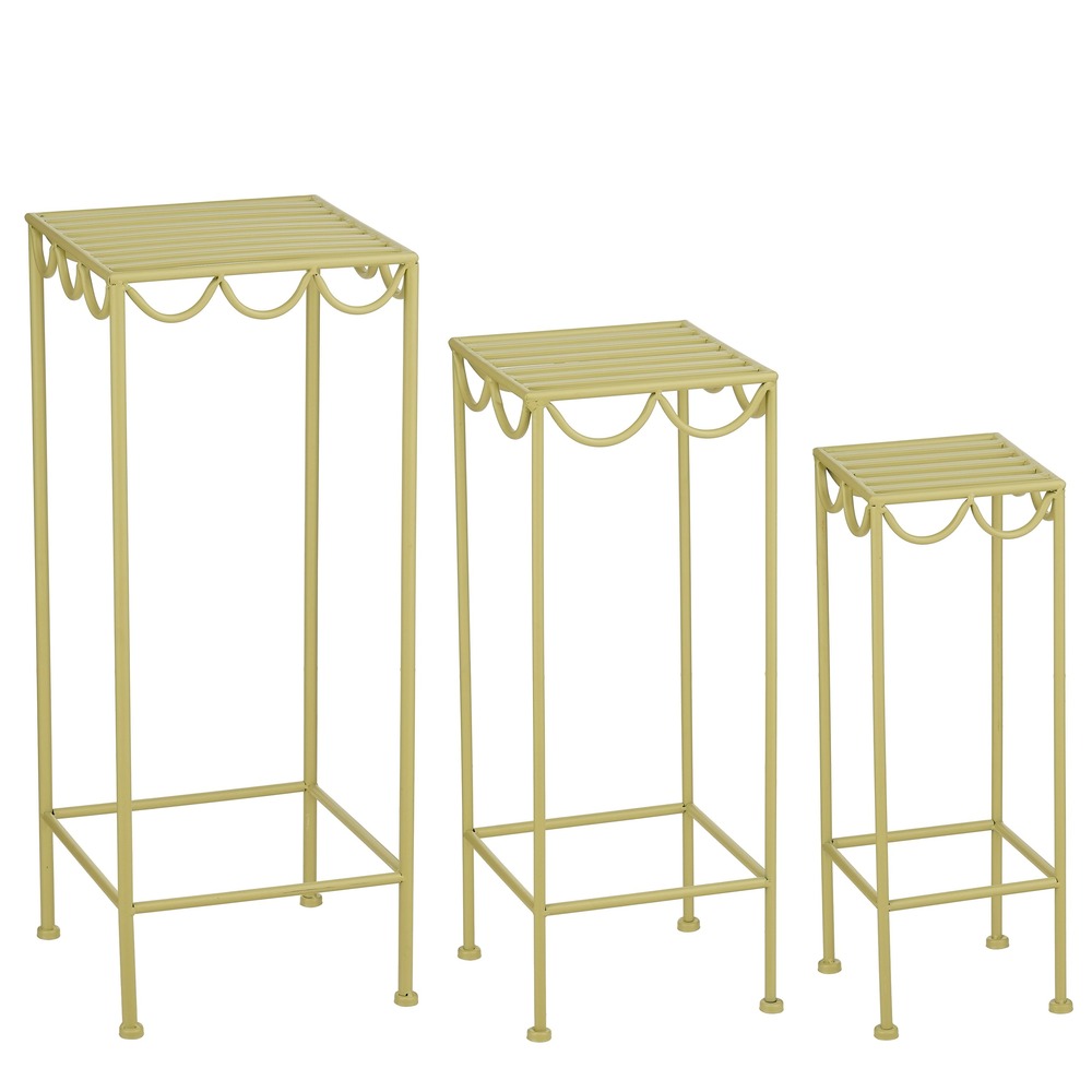 Mica decorations rosalie table pour plantes d’extérieur – étagère pour plantes lot de 3 – support pour plantes d’intérieur –