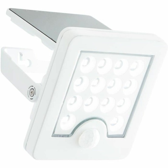 Applique extérieure led et solaire - détecteur de mouvement - plastique et métal - 4 w - blanc