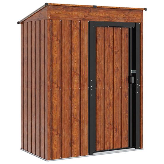Cabanons de jardin marron 137 x 81 x 180 cm métал