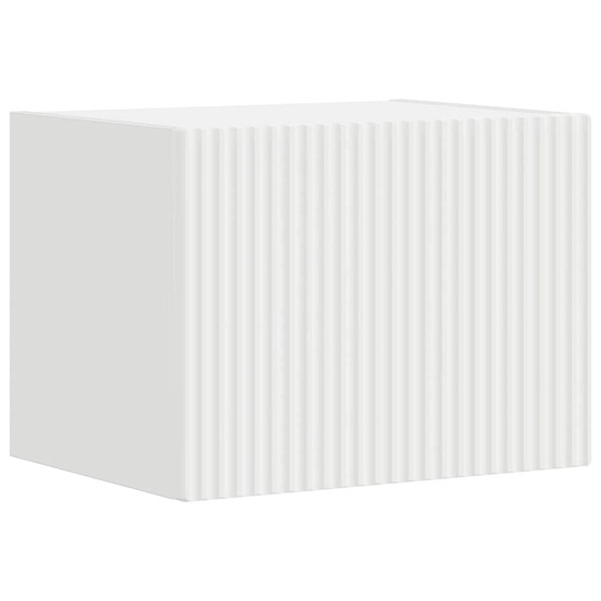 Meuble tv mural blanc 60 x 31 x 29.5 cm bois d'ingénierie