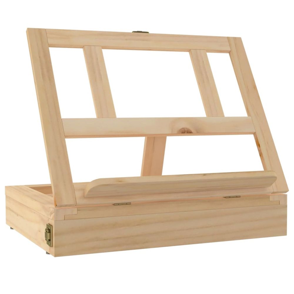 Chevalet de table avec tiroir 33,5x25,5x7 cm bois massif de pin