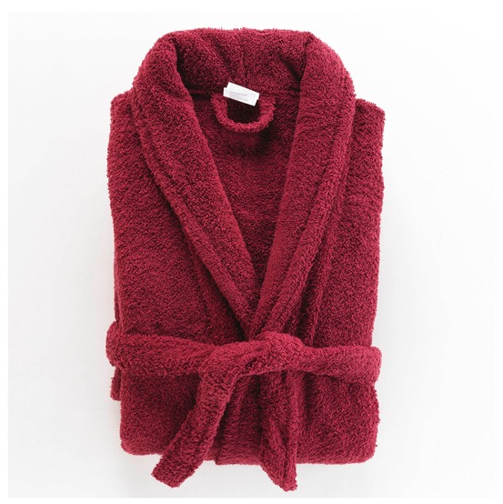 Peignoir col chale tendresse rubis