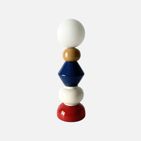 Lampe de table intérieur céramique et verre ø13cm - omi