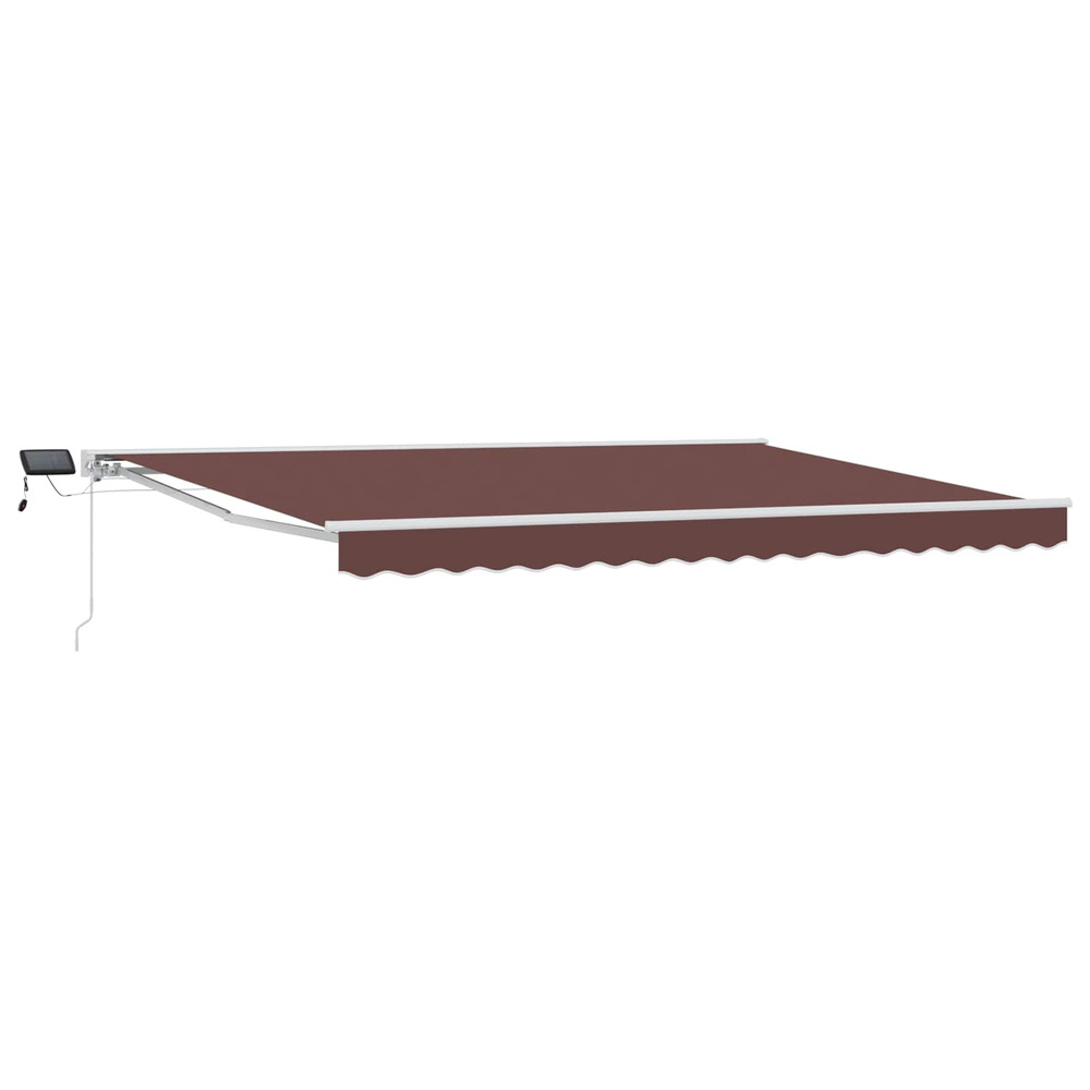 Cadre de store manuel avec leds marron et blanc 5 x 3 m