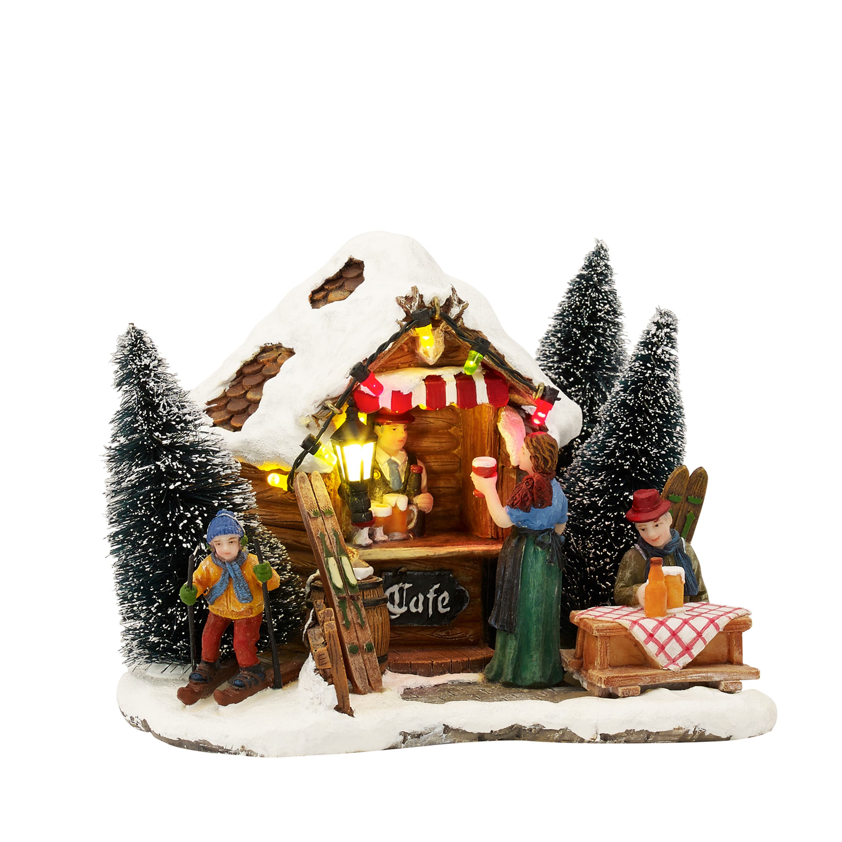 Luville collectables - village de noël miniature café de ski h11
