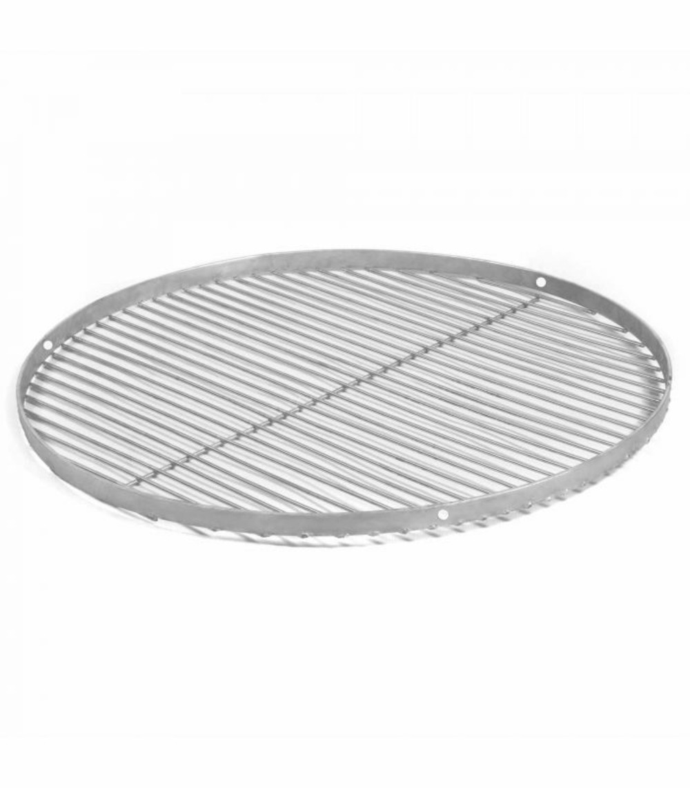 Grille ronde à suspendre pour brasero en acier-ø 50cm-acier inoxydable---acier inoxydable