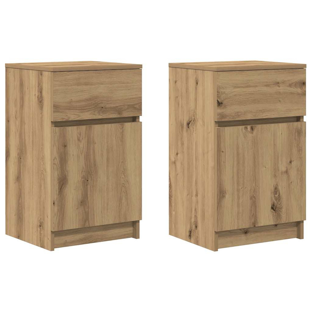 Tables de chevet 2 pcs chêne artisanal 39x35x65 cm