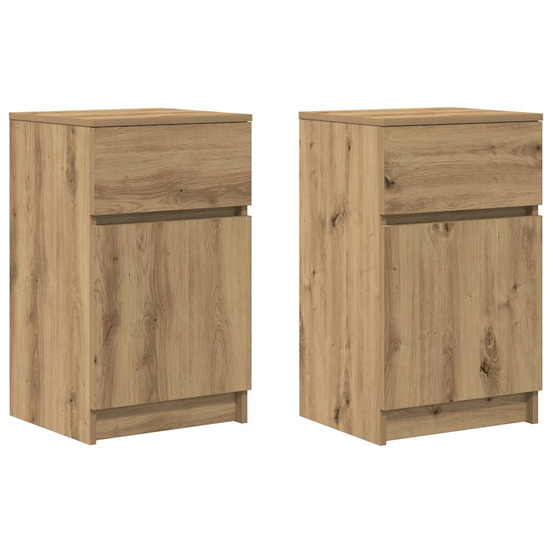 Tables de chevet 2 pcs chêne artisanal 39x35x65 cm