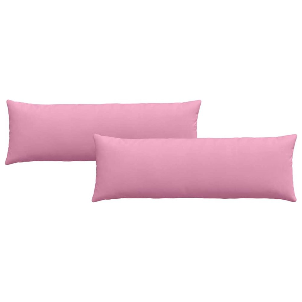 Coussins de canapé 2 pc tissu rose 120 x 40 cm