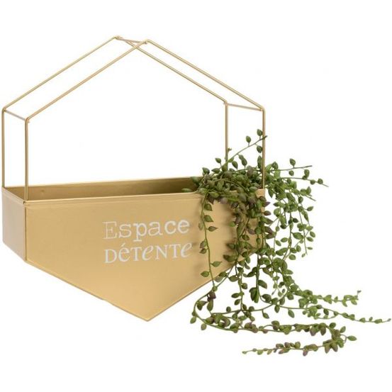 Cache-pot en métal hexagonal espace détente