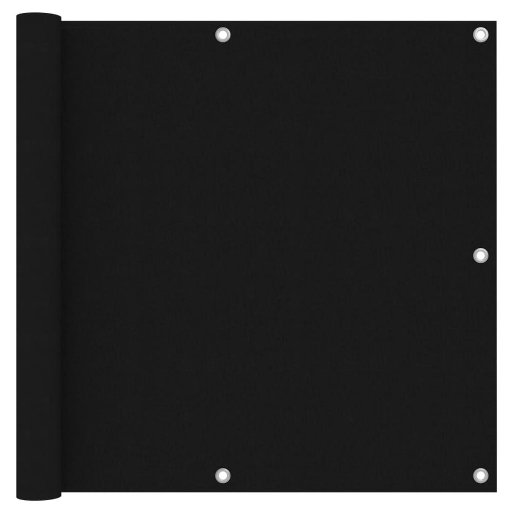 Écran de balcon noir 90x500 cm tissu oxford