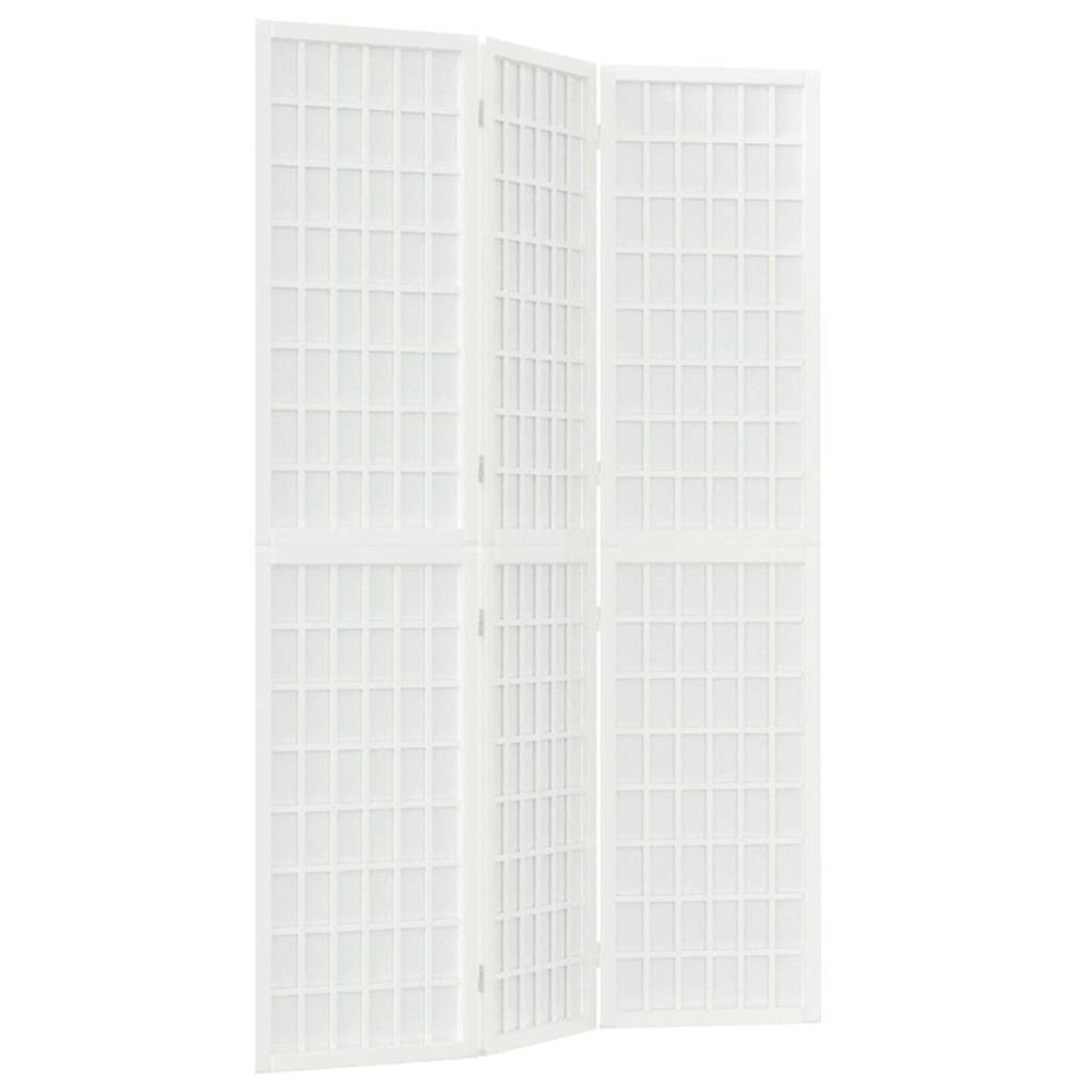 Cloison de séparation pliable 3 panneaux 120x170 cm blanc