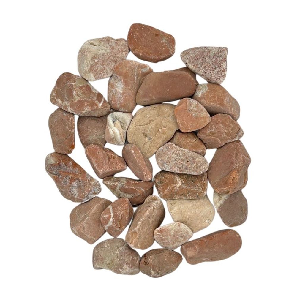 Pack +/- 1t (2 x 500kg) galets rouge ø 12/18 mm - livraison standard