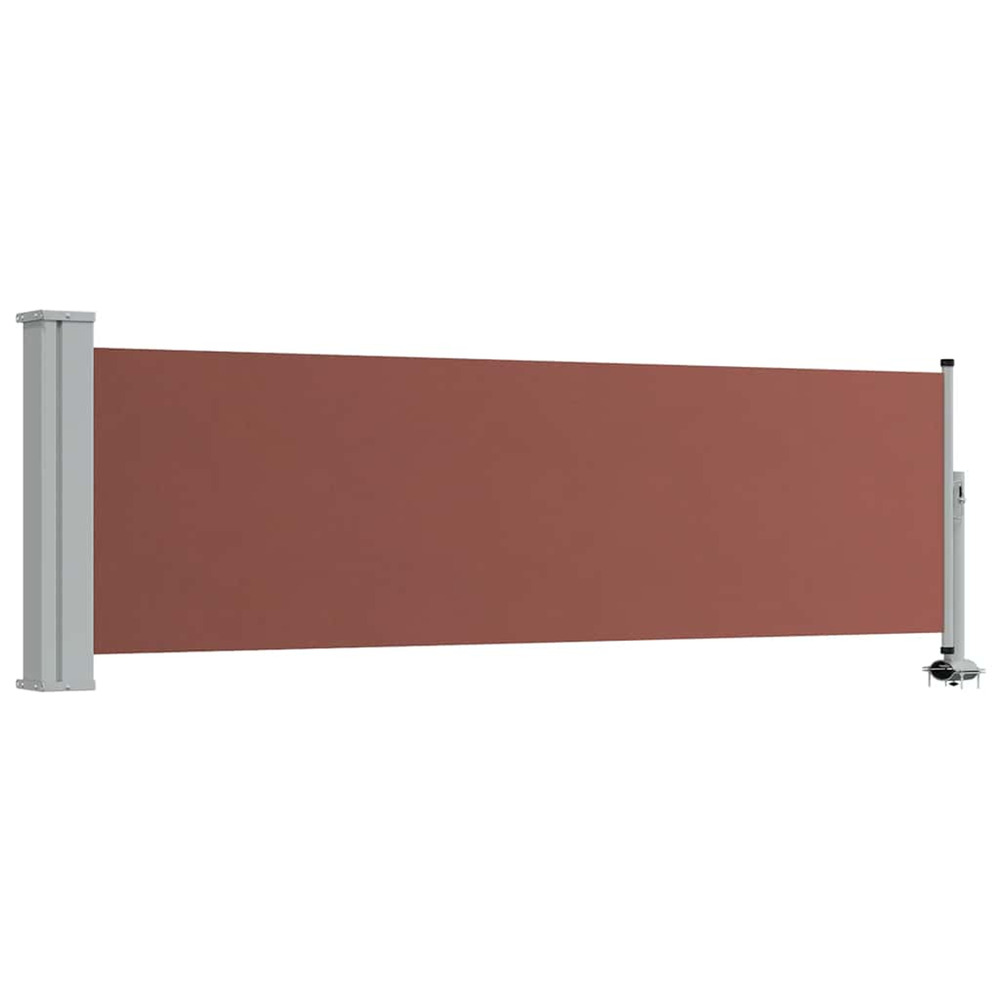 Auvent latéral rétractable de patio 80x300 cm marron
