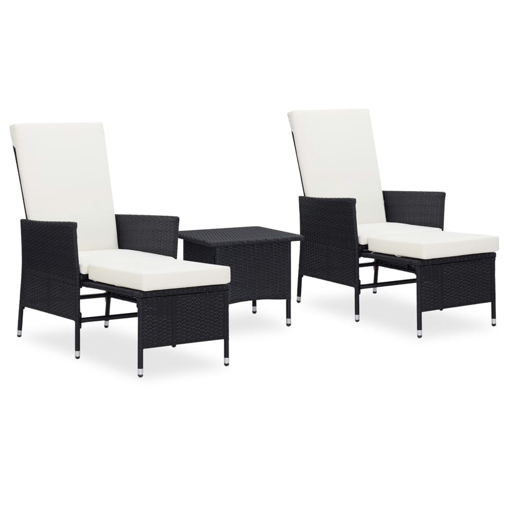 Salon de jardin 3 pcs avec coussins