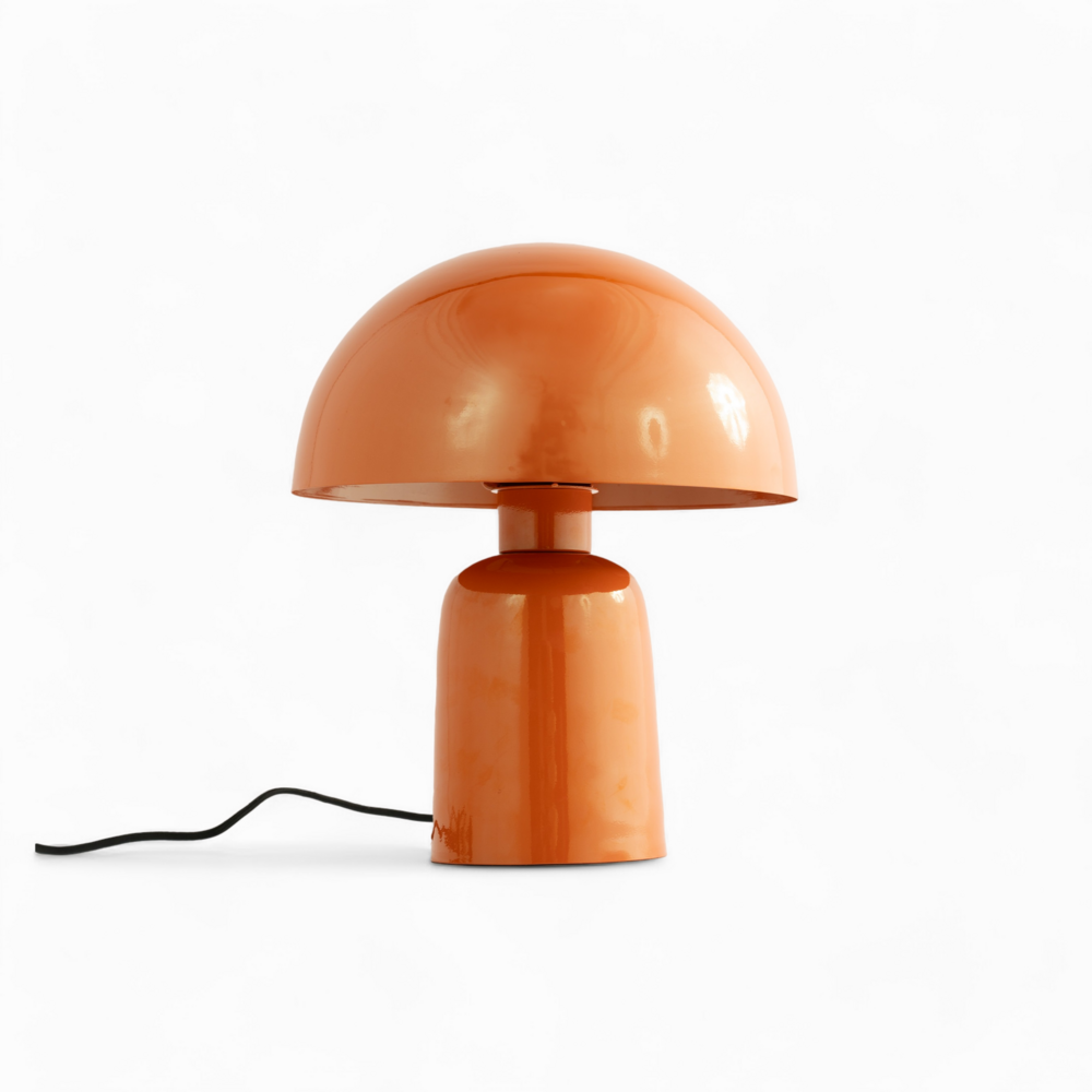 Clara-lampe champignon en métal orange