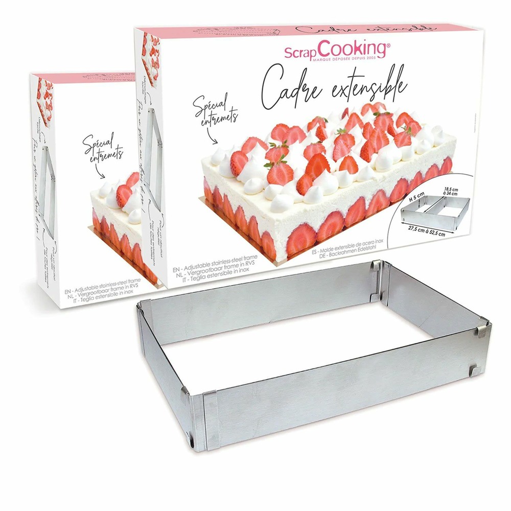 2 cadres à pâtisserie extensibles - rectangle