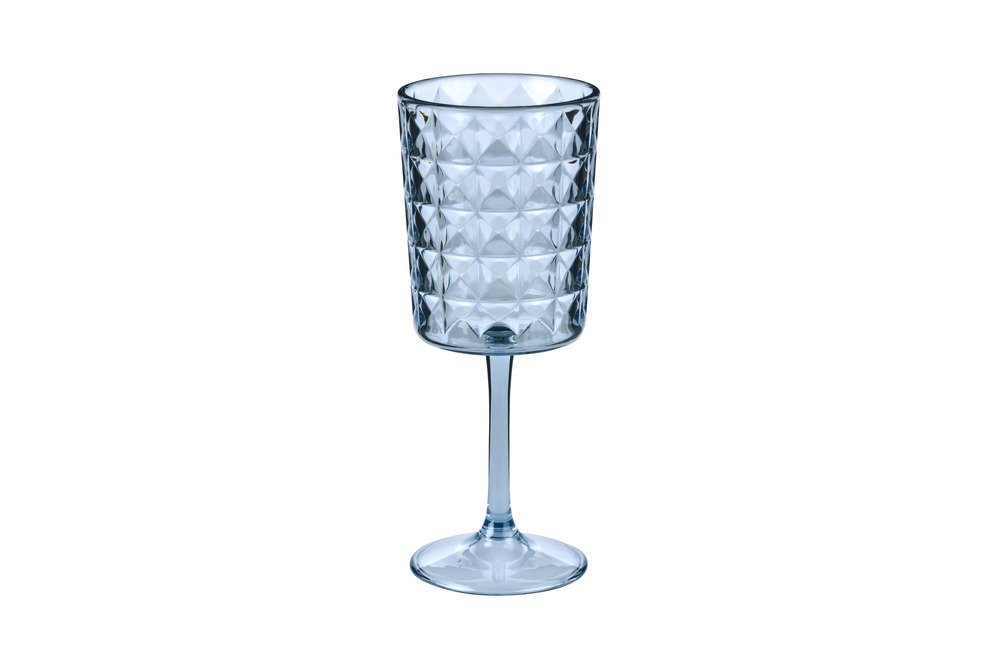 Kube verre à pied bleu 360 ml - 12 unités - betik