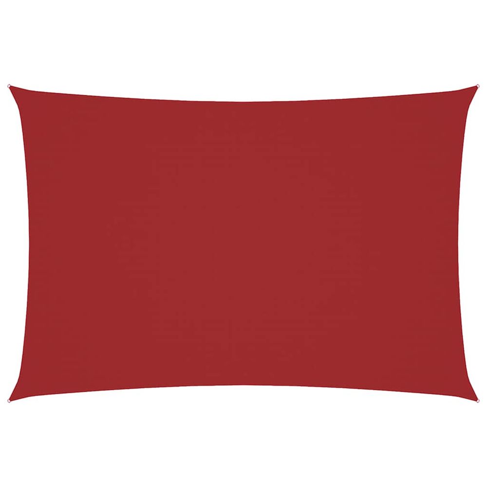 Voile de parasol tissu oxford rectangulaire 3x5 m rouge