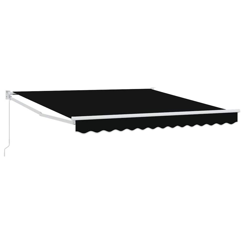Auvent rétractable noir 300 x 250 x 165 cm