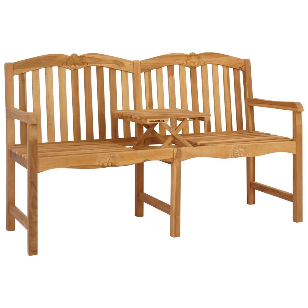 Banc motif coquille sculpté à la main 155 x 60 x 94 cm