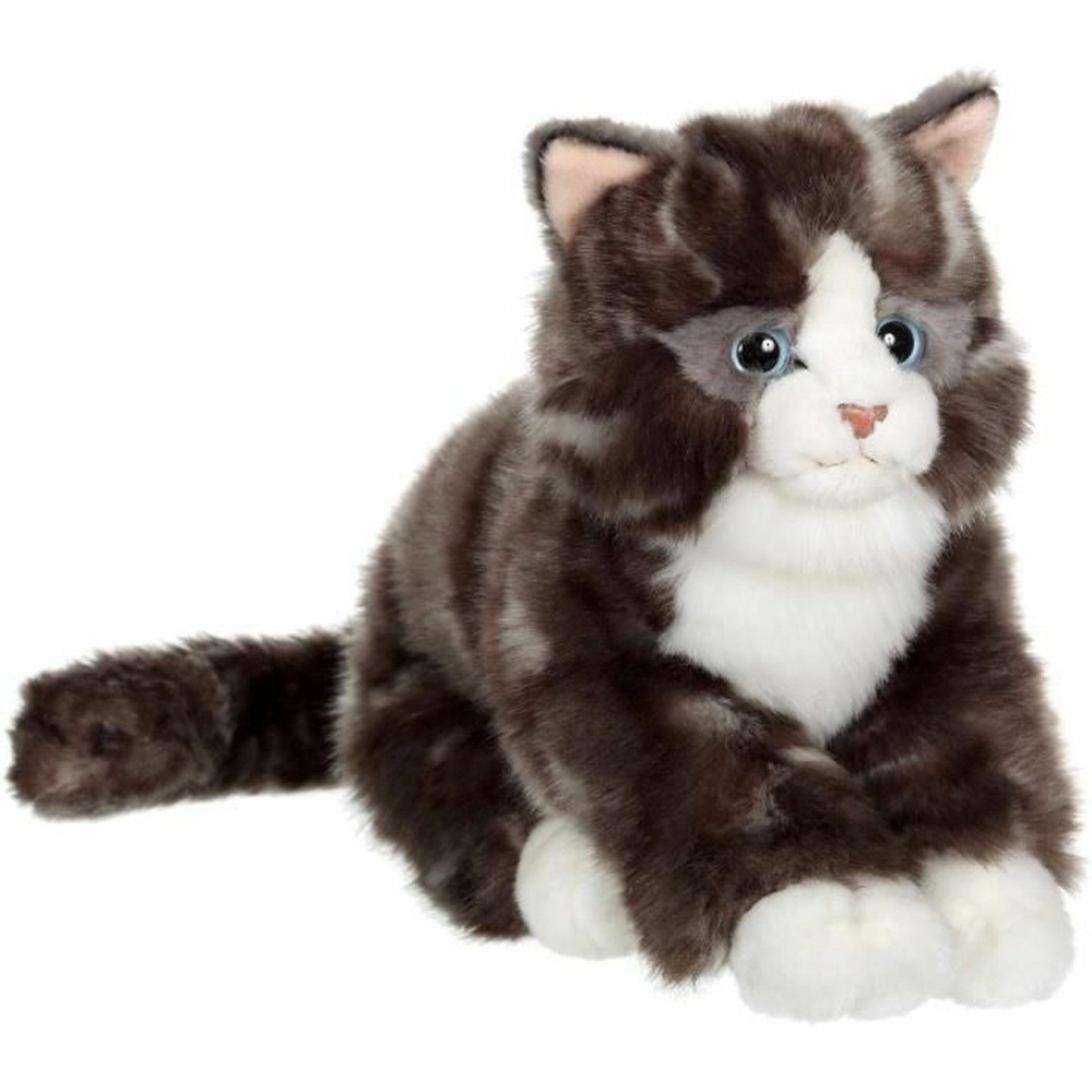 Peluche chat mimiz 28 cm - gris