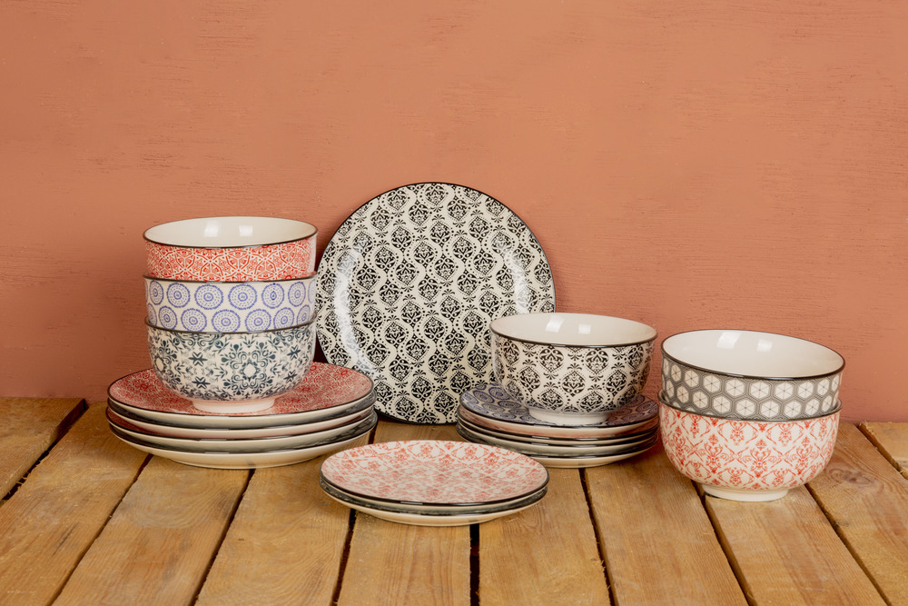 Cosy & trendy service de table delirio 18 pièces, 6 personnes