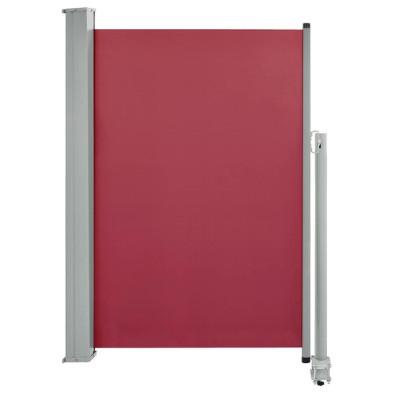 Auvent latéral rétractable de patio 120x300 cm rouge