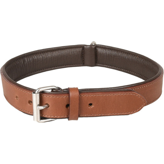 Collier cuir xxl 52-61 cm arizona brun pour chien.