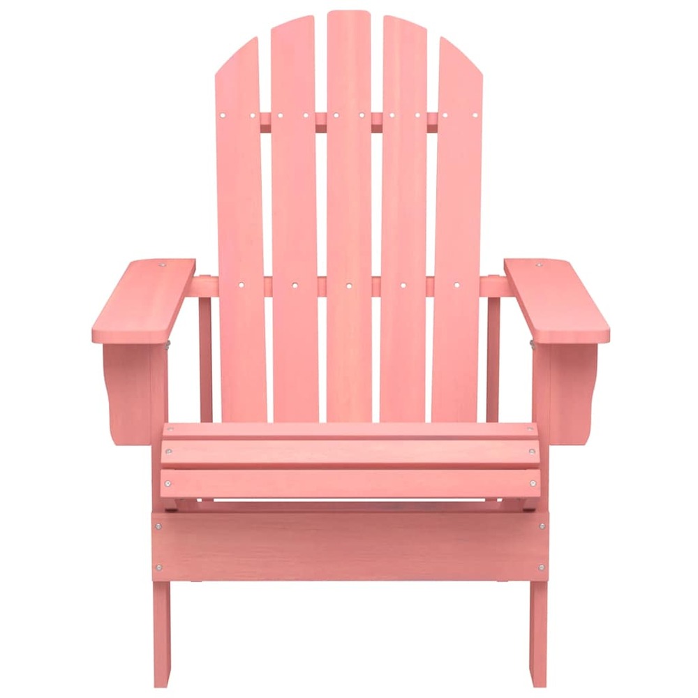 Chaise de jardin adirondack bois de sapin massif rose
