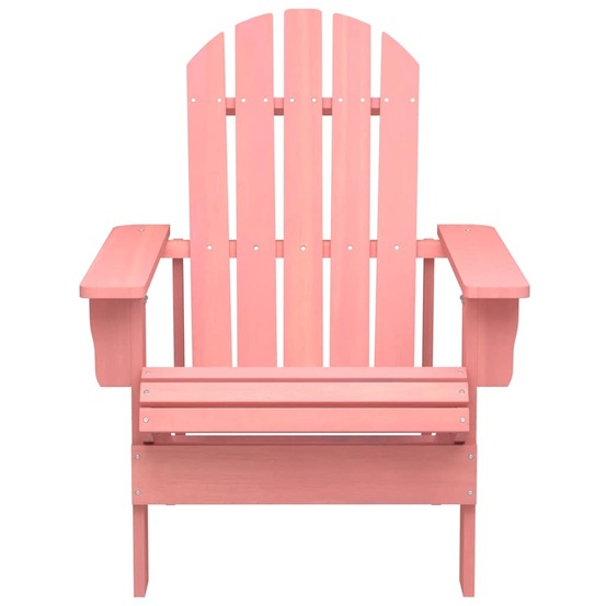 Chaise de jardin adirondack bois de sapin massif rose