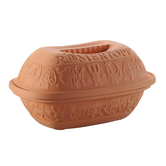 Cocotte four rectangulaire en argile naturelle 1.5l terracotta - 9110282