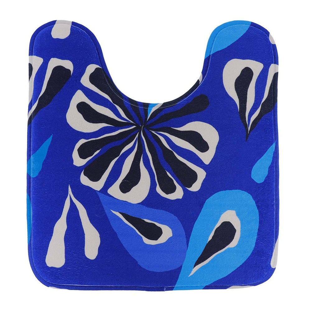 Tapis contour wc microfibre imprime 45x50 cm - signature