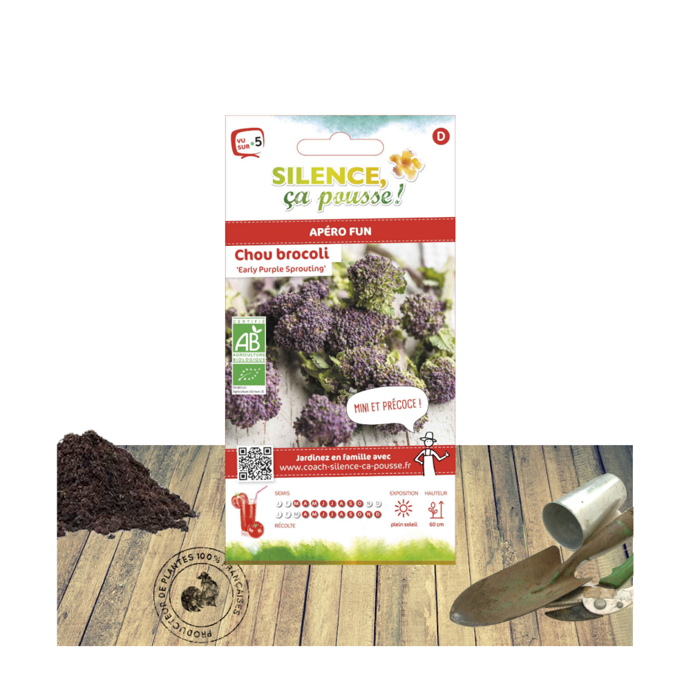 Graines de chou brocoli purple sprouting/brassica oleracea var. Italica purple sprouting[-]sachet de 1,50 gr.