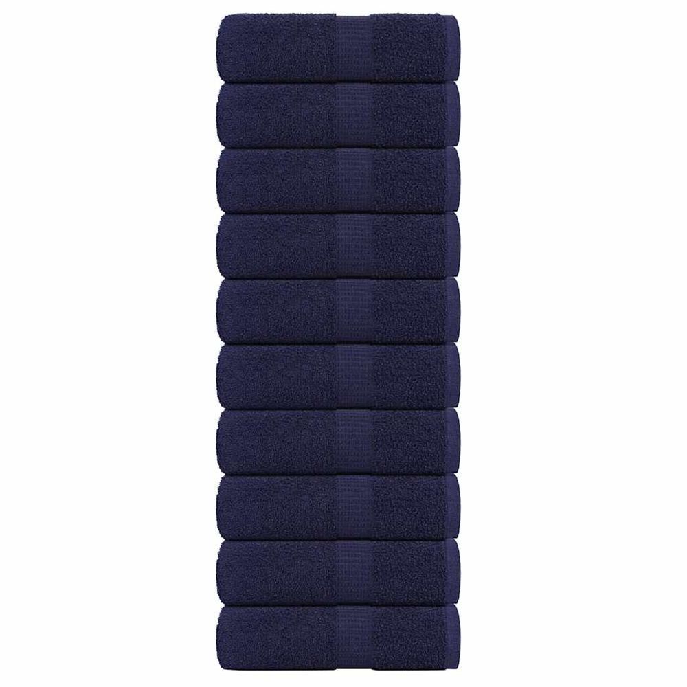 Serviettes de toilette frogn 10 pièces bleu marine 30x30 cm 360 g/m²