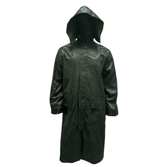 Manteau pluie étanche treeland vert 100% polyester pvc