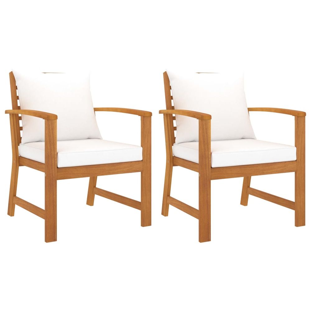 Chaises de jardin 2 pcs avec coussin