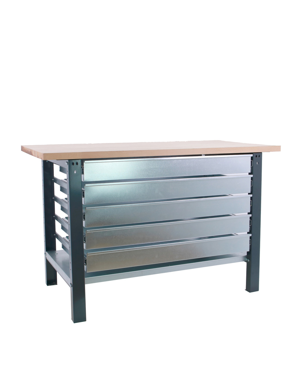 Etabli simonwork bt6 pro laminate 5box 1500 antracite/hêtre antracite/hêtre 865x1500x750 - simonrack