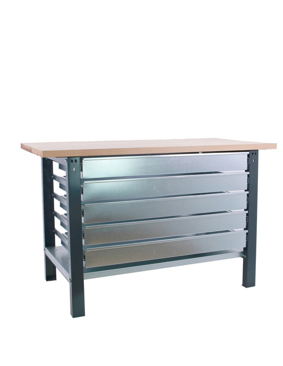 Etabli simonwork bt6 pro laminate 5box 1500 antracite/hêtre antracite/hêtre 865x1500x750 - simonrack