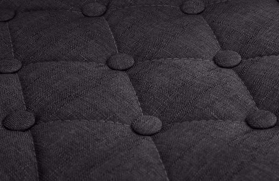 Tabouret de bar dublin tissu noir