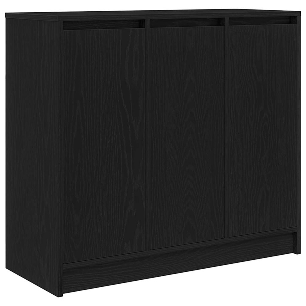 Buffet chêne noir 85x34x76 cm bois d'ingénierie
