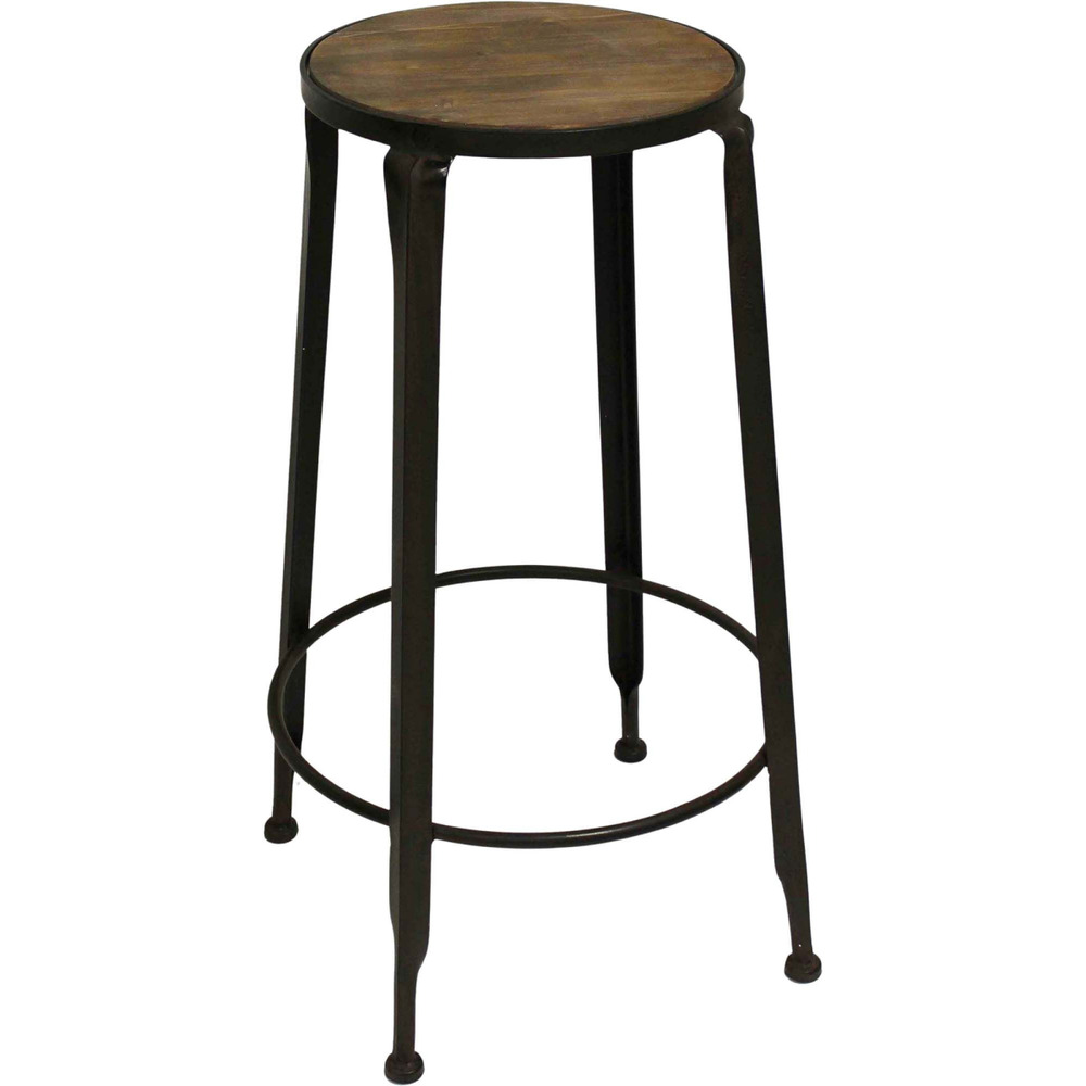 Tabouret de bar assise en bois industriel