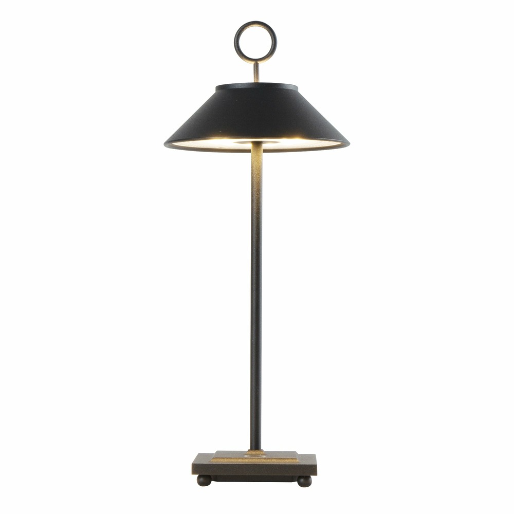 Lampe de table sans fil aluminium marais noir h29cm