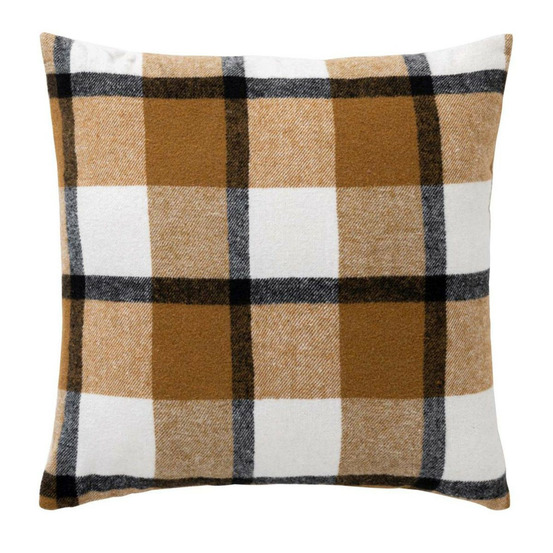 Coussin tartan en velours