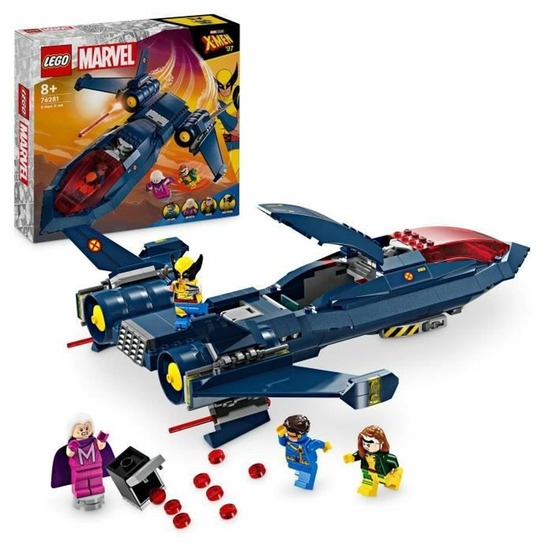 Lego marvel le x-jet des x-men, chasseur avec minifigurines super-héros