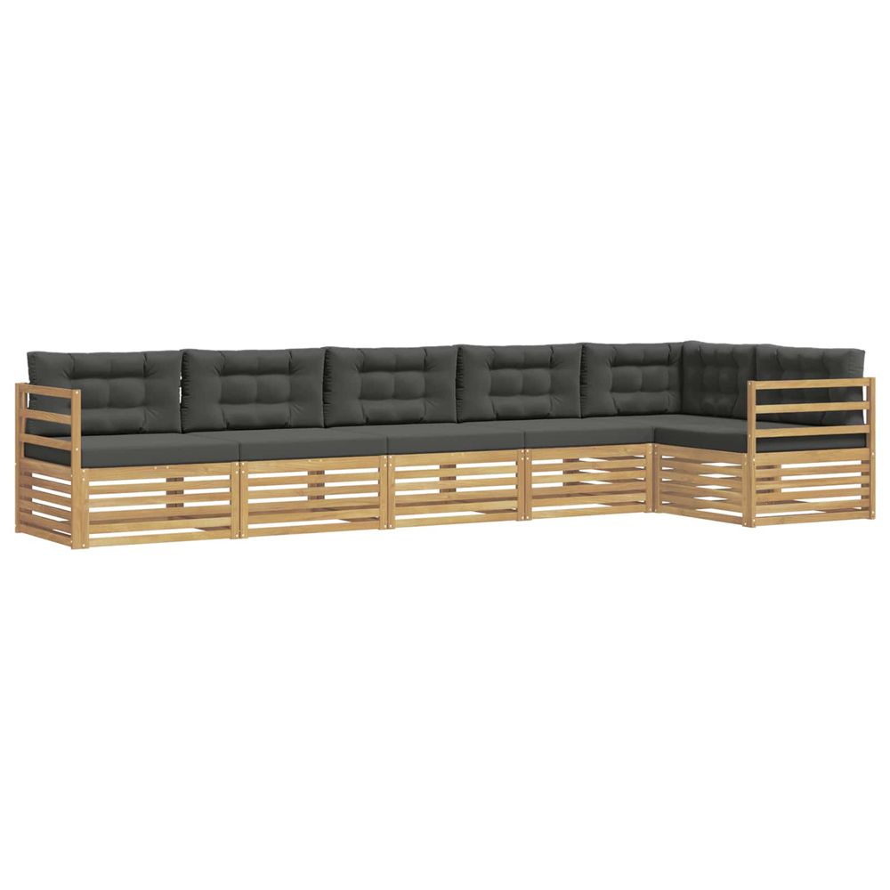 Ensemble de canapés d'extérieur 6 pc blanc et anthracite